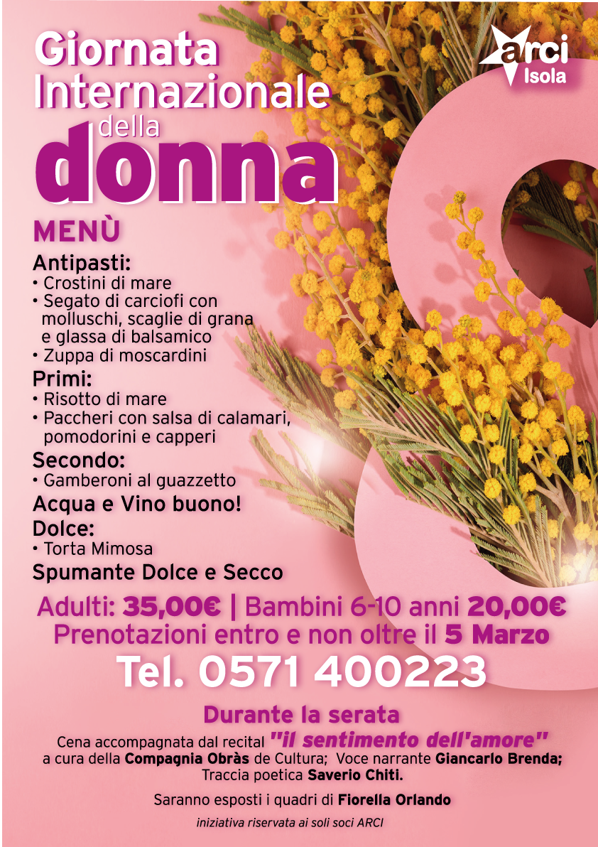 Giornata Internazionale della Donna - Cena ARCI Isola