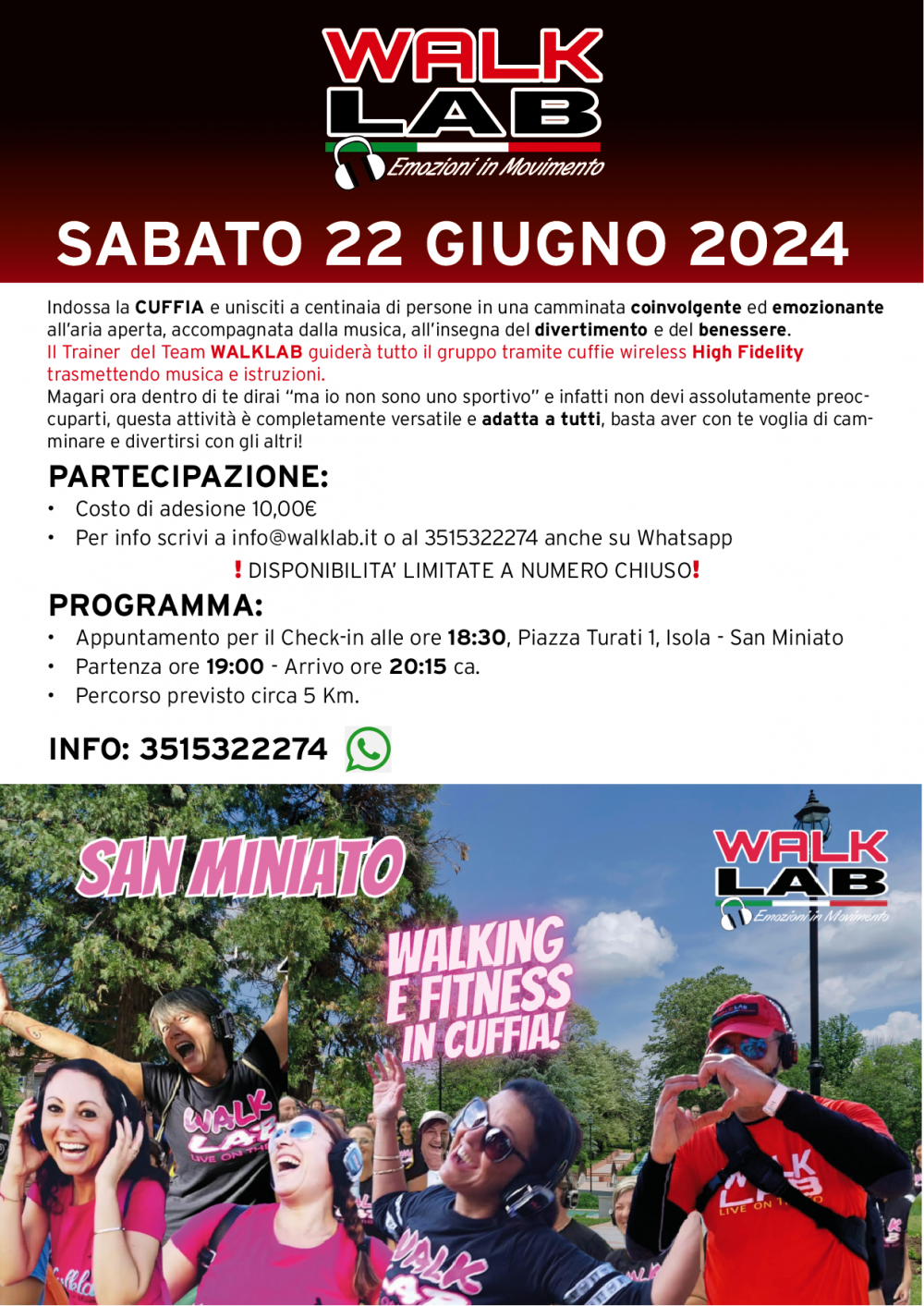 22 Giugno 2024 WALKLAB® Emozioni in Movimento®